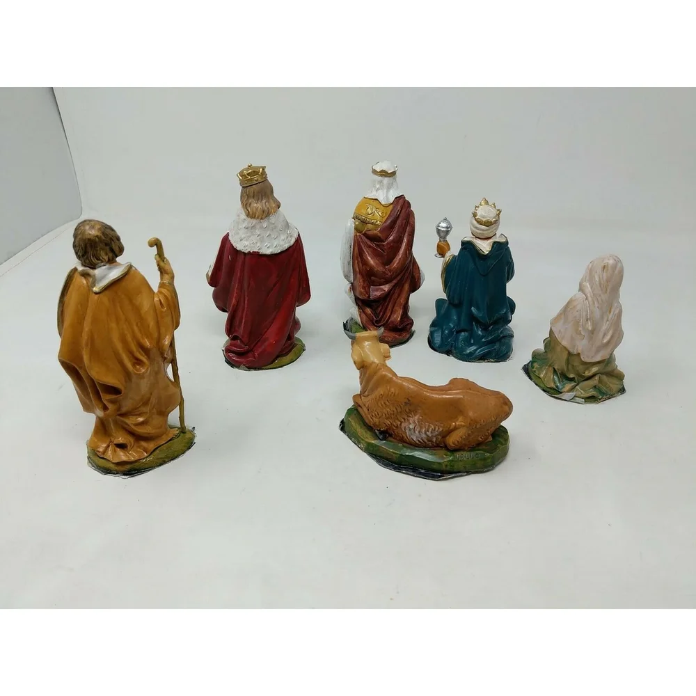 Vintage Lello Italy 6 Piece Nativity Set Wise MenLarge 5